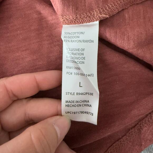 Democracy Women’s Short Puff Sleeve Crewneck Crochet Cutout Knit Top, L - Picture 5 of 6